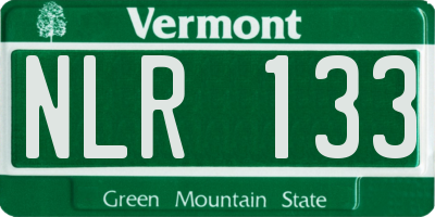 VT license plate NLR133