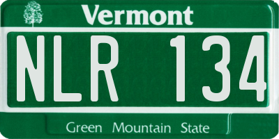 VT license plate NLR134