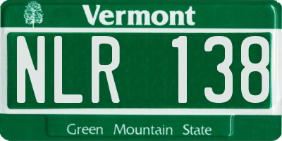 VT license plate NLR138