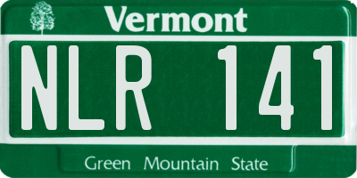 VT license plate NLR141