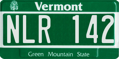 VT license plate NLR142