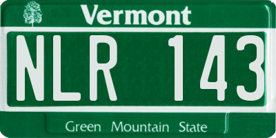 VT license plate NLR143