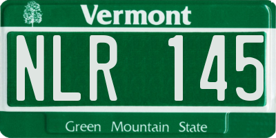 VT license plate NLR145