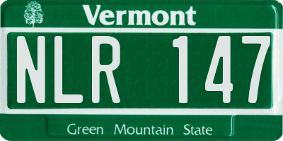 VT license plate NLR147