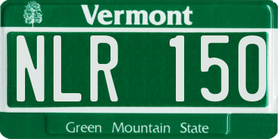 VT license plate NLR150