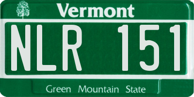 VT license plate NLR151