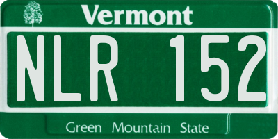 VT license plate NLR152