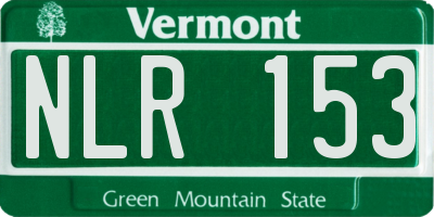 VT license plate NLR153