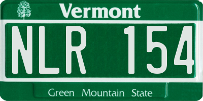 VT license plate NLR154