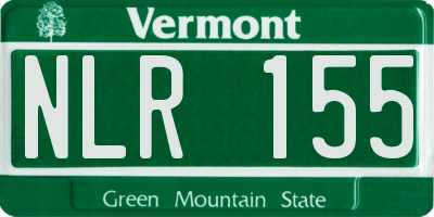 VT license plate NLR155