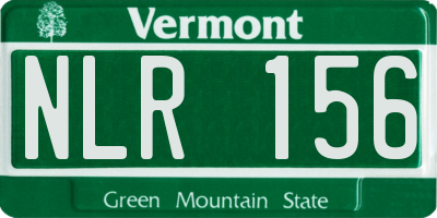 VT license plate NLR156