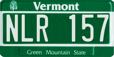 VT license plate NLR157