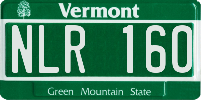 VT license plate NLR160