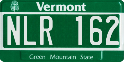 VT license plate NLR162