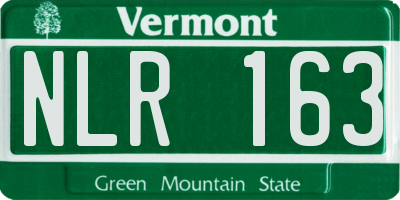 VT license plate NLR163
