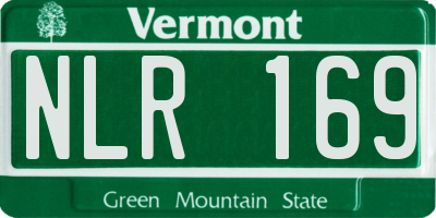 VT license plate NLR169
