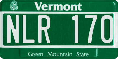 VT license plate NLR170