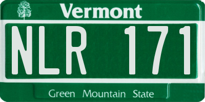 VT license plate NLR171