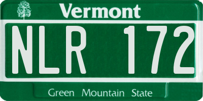 VT license plate NLR172