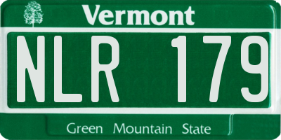 VT license plate NLR179