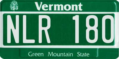 VT license plate NLR180