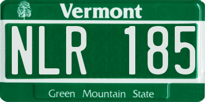 VT license plate NLR185