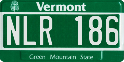 VT license plate NLR186