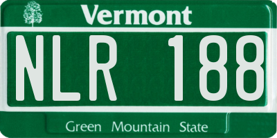 VT license plate NLR188