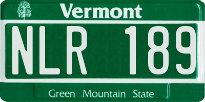VT license plate NLR189