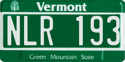 VT license plate NLR193