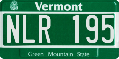 VT license plate NLR195