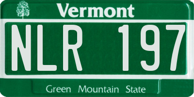 VT license plate NLR197
