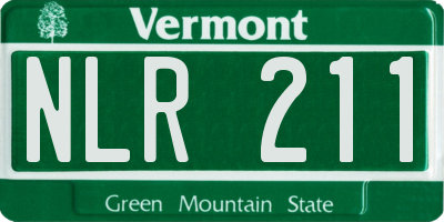 VT license plate NLR211