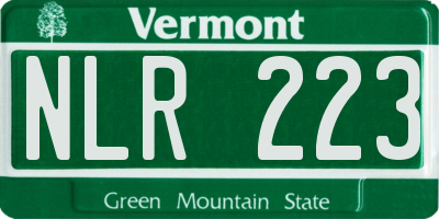 VT license plate NLR223