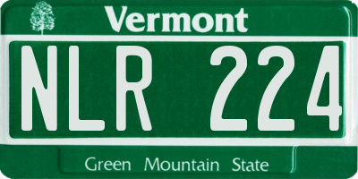 VT license plate NLR224