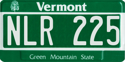 VT license plate NLR225