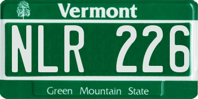 VT license plate NLR226