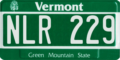 VT license plate NLR229