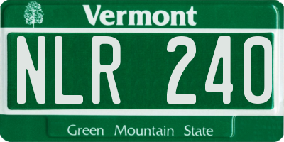 VT license plate NLR240