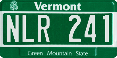 VT license plate NLR241