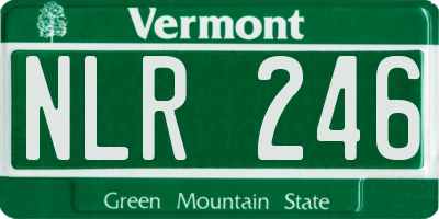 VT license plate NLR246