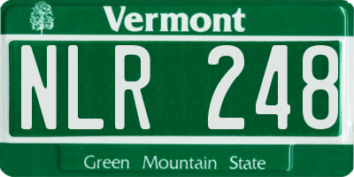 VT license plate NLR248
