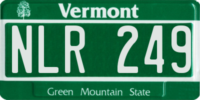 VT license plate NLR249