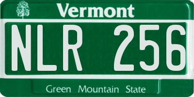 VT license plate NLR256