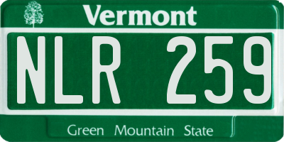 VT license plate NLR259