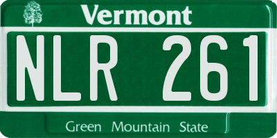 VT license plate NLR261