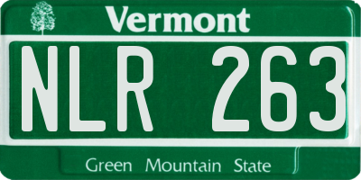 VT license plate NLR263