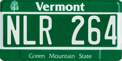 VT license plate NLR264