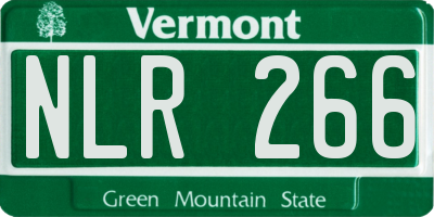 VT license plate NLR266