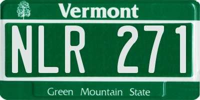 VT license plate NLR271